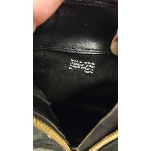 Michael Kors Leather Ankle Boot Women's 6 M Black Brow Studded Logo Ankle Boot‎ - Picture 7 of 9